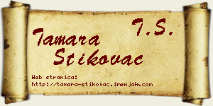 Tamara Štikovac vizit kartica